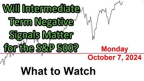 S&P 500 What to Watch for Monday October 7, 2024