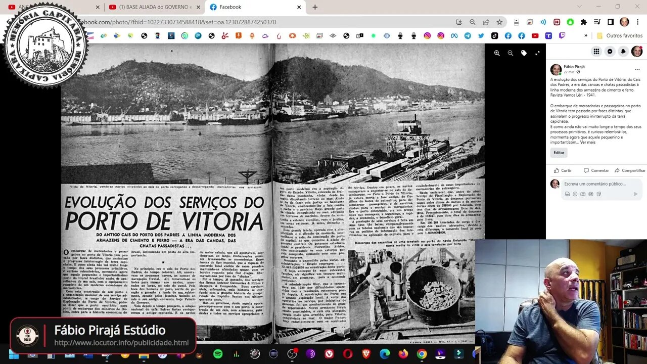 Evolução dos serviços do Porto de Vitória (1941)