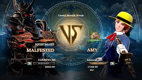 Malfested (CARNIFEX 665) VS Amy (Amesang) (SoulCalibur™ VI: Online)