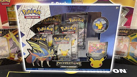 Opening the Pokemon Celebrations Zacian Lv. X Box