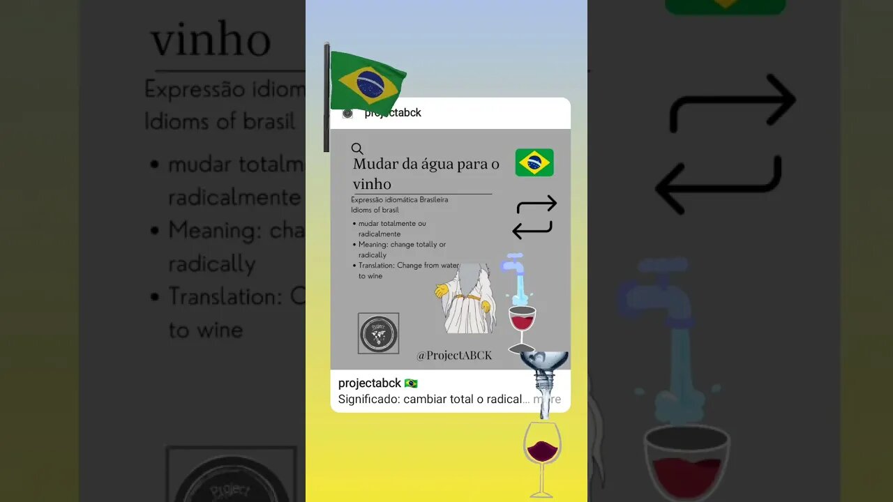 🇧🇷 Mudar da água para o vinho