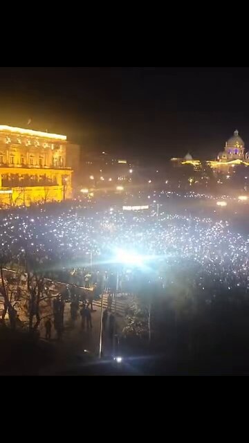Globalists attempting a Christmas Eve color revolution in Belgrade, Serbia