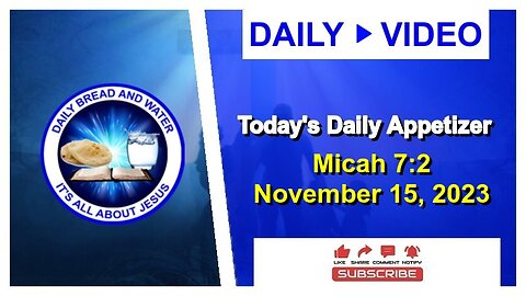 Today's Daily Appetizer (Micah 7:2)