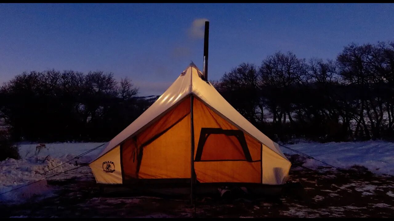 Colorado Hot Tent: Cooking Great Food Over The Wood Stove W/ My Dog, Relaxing Evenings/Mornings