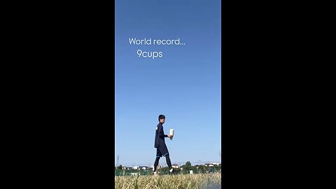 "The Officially World Record Nine Cups Follow For More Videos Have Virelreels Growaccount"...!!