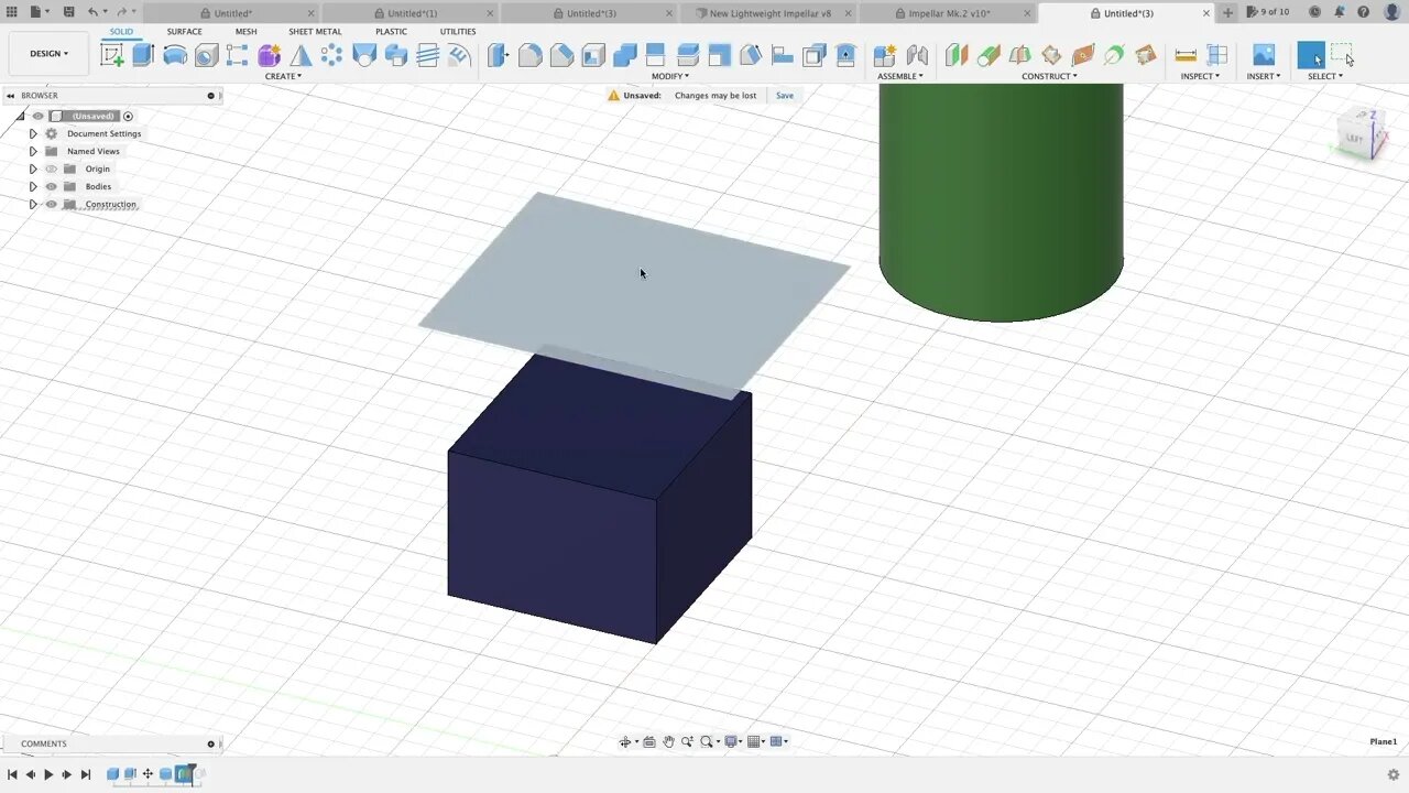 Fusion360 3D Part.23 (Construction Planes). The absolute beginner tutorial help series.