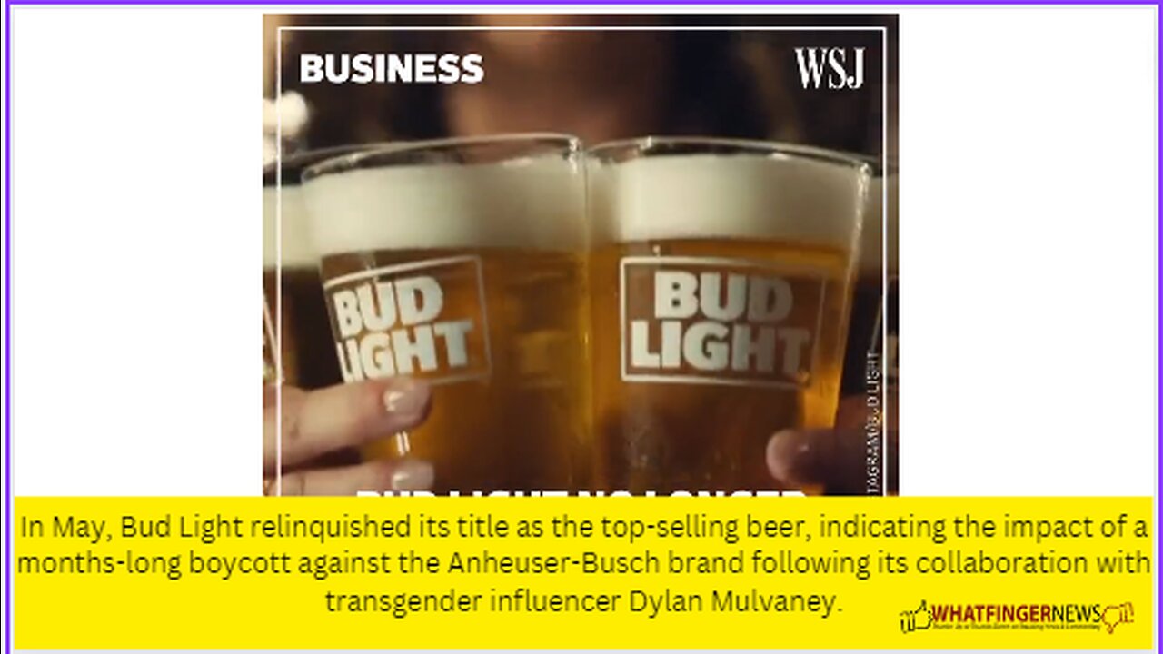 In May, Bud Light relinquished its title as the top-selling beer, indicating the impact