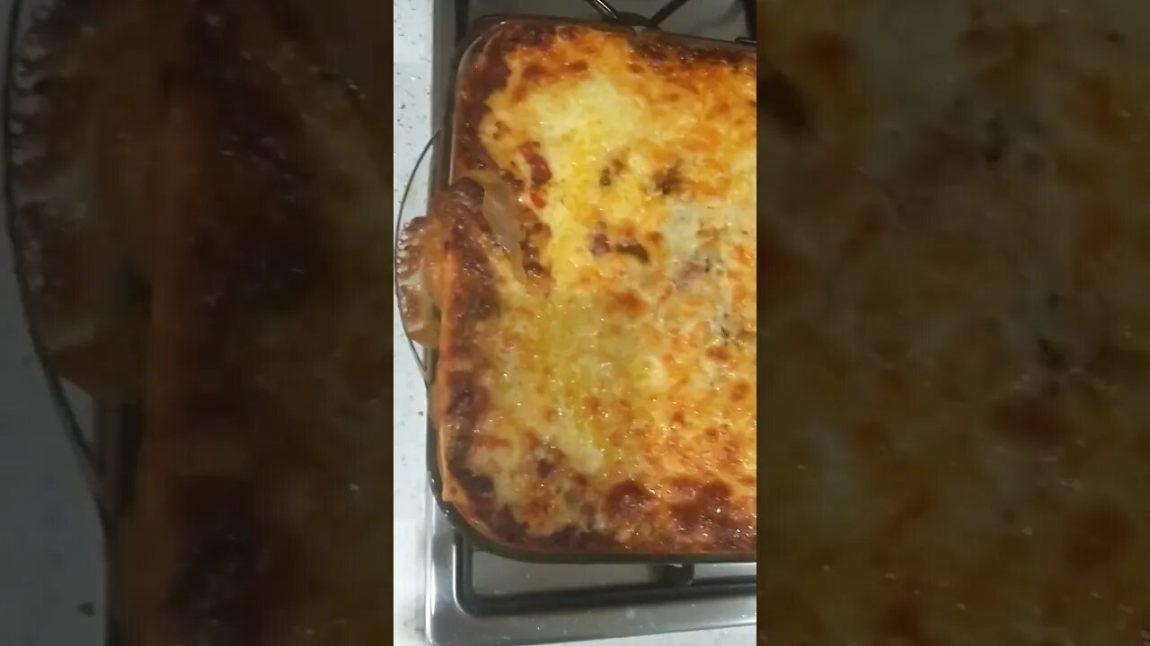 Tasty and Delicious Homemade Lasagna 😋 #shorts