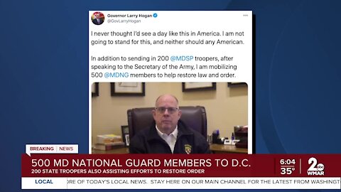 500 MD National Guard members to DC