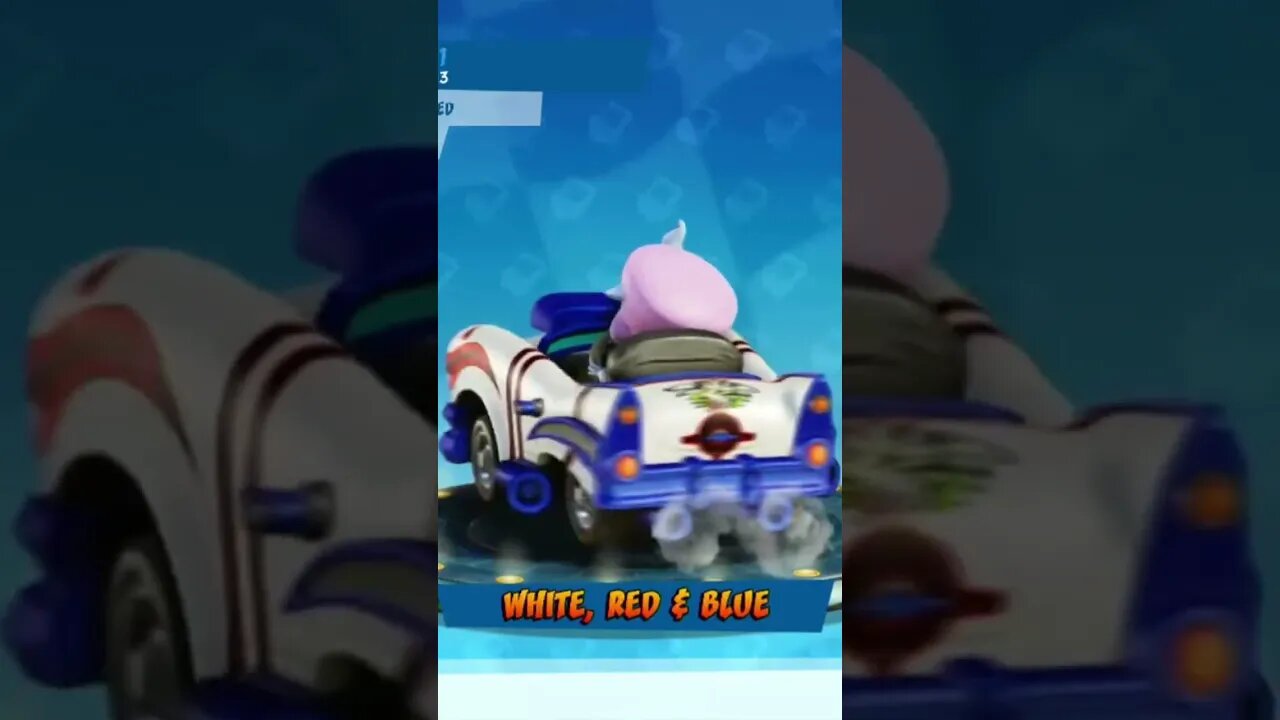 White, Red & Blue Paint Job - Crash Team Racing Nitro-Fueled