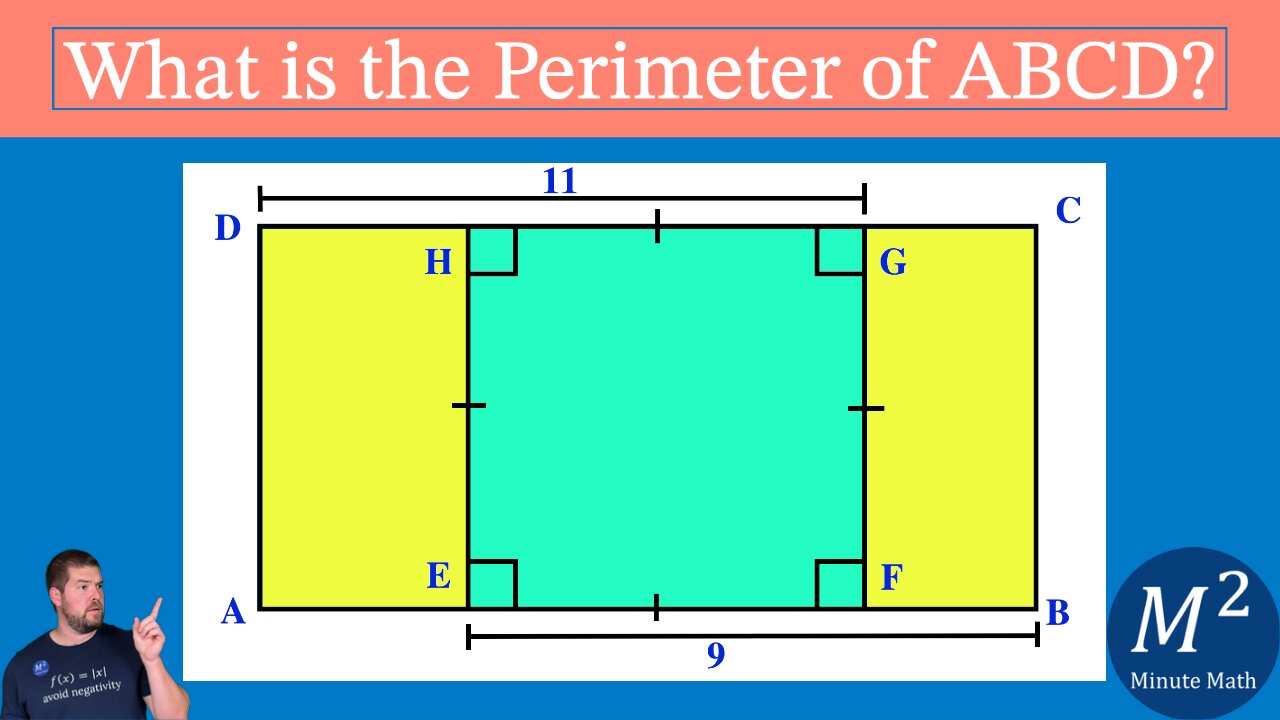 Find the Perimeter of the Rectangle ABCD | Minute Math