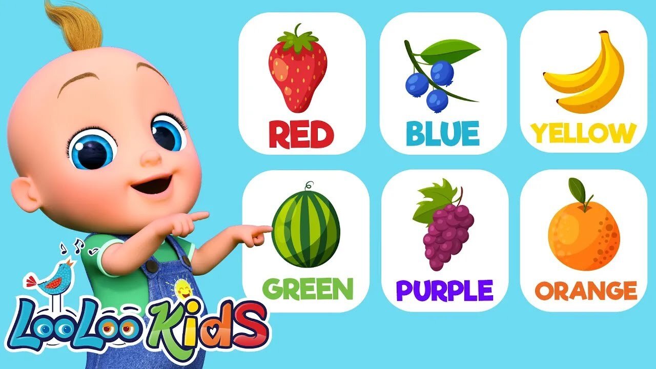 Learn Colors and Fruits with Johny (Official Video) - Educational Fun Song with @LooLooKids