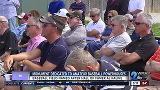 Monument dedicated to amateur baseball legends
