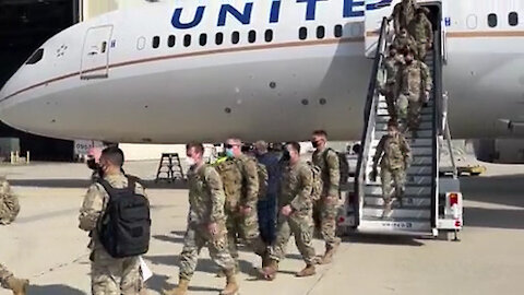 CalOES B-Roll - 299th Brigade Engineer Battalion arrive