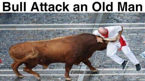 Sudden Bull Attack In A Public Place