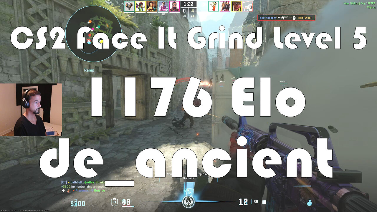 CS2 Face-It Grind - Face-It Level 5 - 1176 Elo - de_ancient