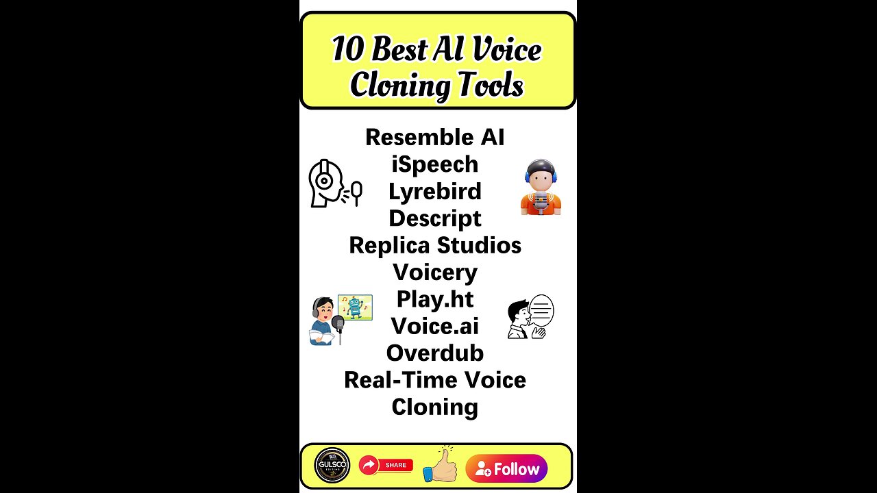 10 Best AI Voice Cloning Tools #aivoice #ai