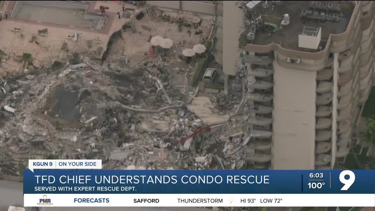 Tucson Fire Chief knows challenge of condo collapsez