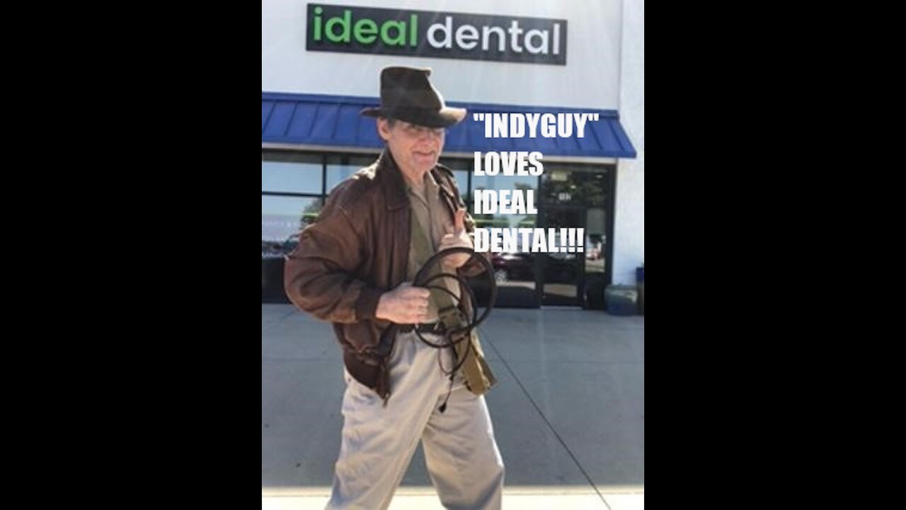 IDEAL DENTAL PROMO BY INDIANA JONES IMPERSONATOR MIKE GOLDBERG