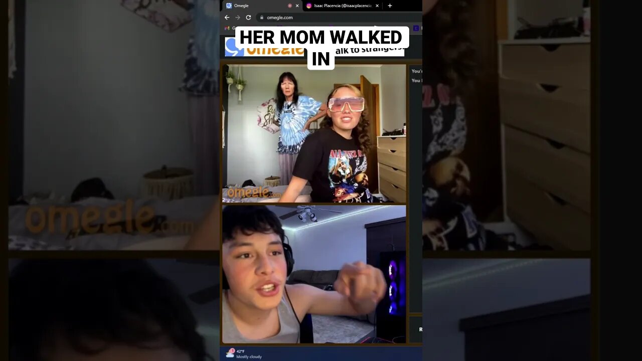 HER MOM WALKED IN #wtf #omegle #karen #angrycustomer #funny #wtf2022 #angrykaren