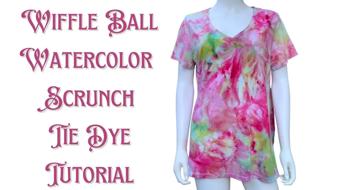 Tie-Dye Designs: Wiffle Ball Watercolor Scrunch