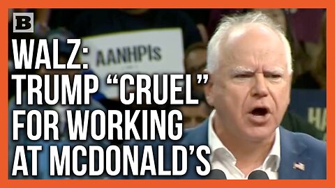 Walz Triggered over Trump Working at McDonald's: It Was "Cruel" and "Staged"