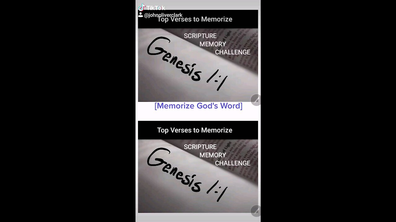 Top Verses To Memorize - Genesis 1:1