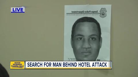 Woman attacked in hotel bathroom by man with knife