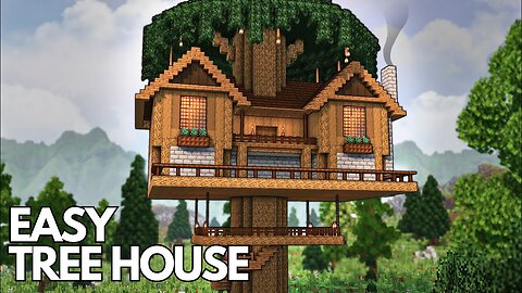 Minecraft: Easiest Tree House Build | Tutorial