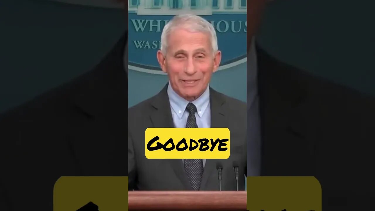 JUST IN: Dr Fauci’s FINAL MESSAGE