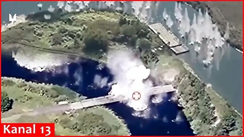 Ukrainian army struck with Himars Russian army’s newly-installed pontoon bridge, equipment in Kursk