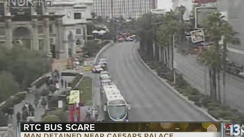 Man detained on RTC bus near Caesars Palace