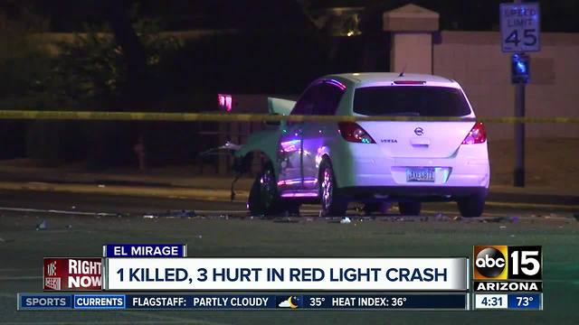 One dead after crash in El Mirage; police say one vehicle ran a red light