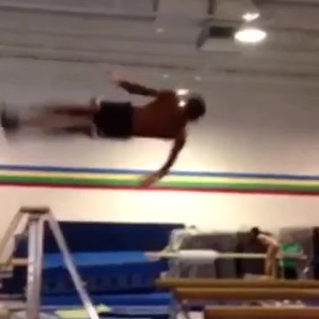 "Gymnastic Bar Flip Fail"