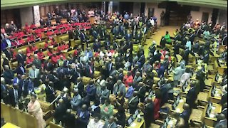 Ramaphosa arrives for state of the nation address (F9g)