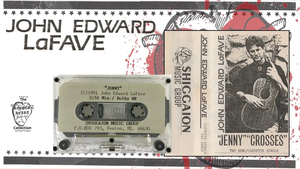 John Edward LaFave 🖭 Jenny & Crosses (Restored Audio). 1991 Original Cassette Tape, Fenton, MI