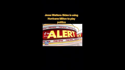 Biden Using Hurricane Milton For Politics 2024