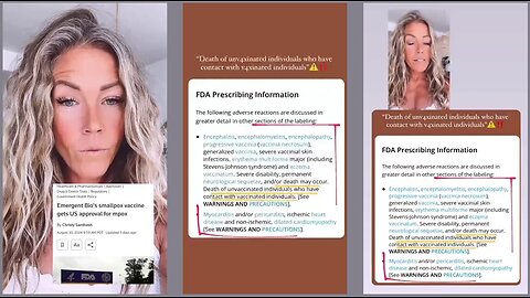 Adverse reactions of latest death jab actually include: “death of unvaccinated individuals"