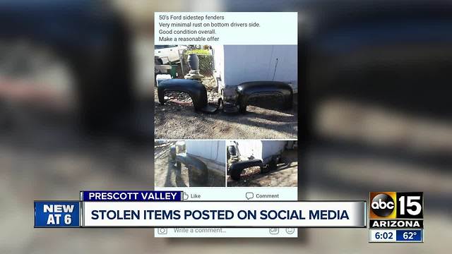 Man arrested after posting stolen items on social media