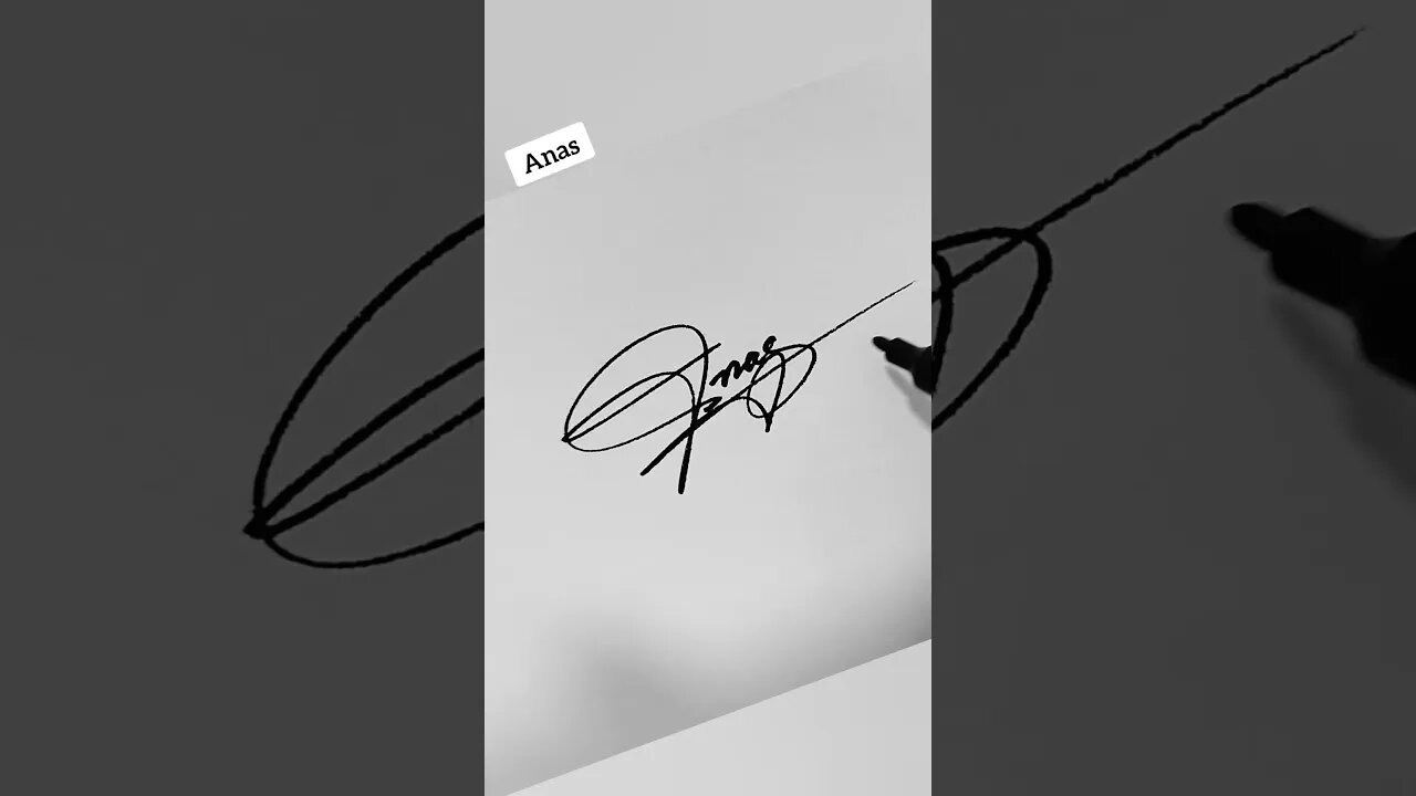 A signature Style | Anas name signature #shorts_video #shortsfeed