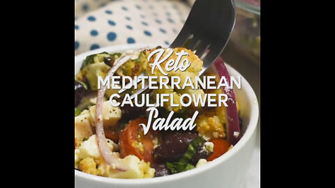 Keto Mediterranean Cauliflower Salad