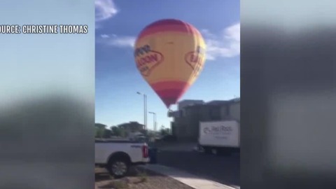 Hot air balloon lands in Summerlin neighborhood