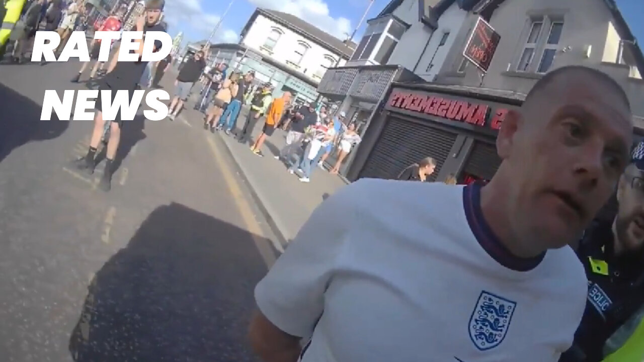 Lancashire Police Release Arrest Video of Man Inciting Violence in Blackpool