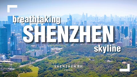 Amazing Skyline of Shenzhen from the Top of the Park