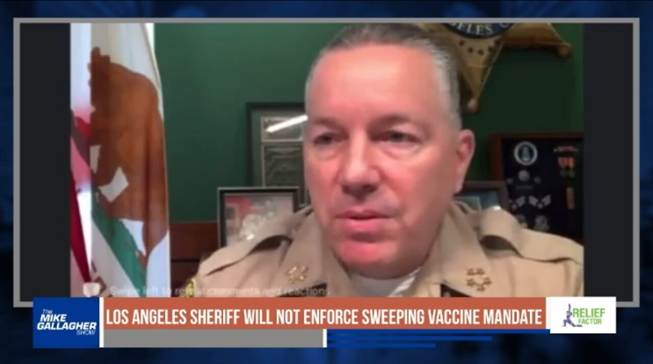 Los Angeles Sheriff Alex Villanueva says he will not enforce Covid vaccine mandate