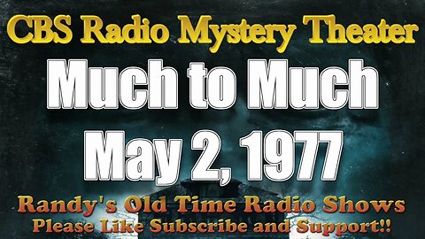 Radio Mystery Theater Much Too Much May 2, 1977