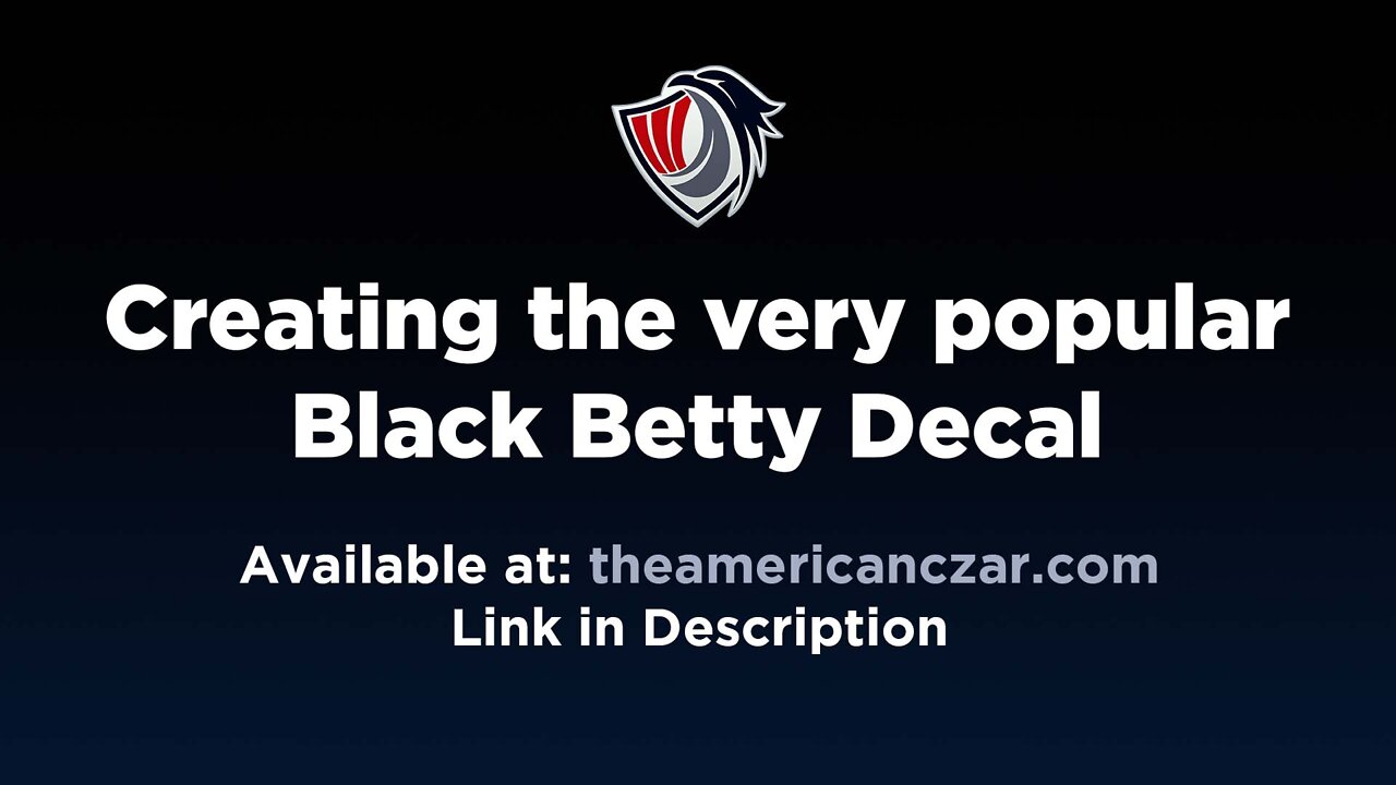 Black Betty Vinyl Decal Creation