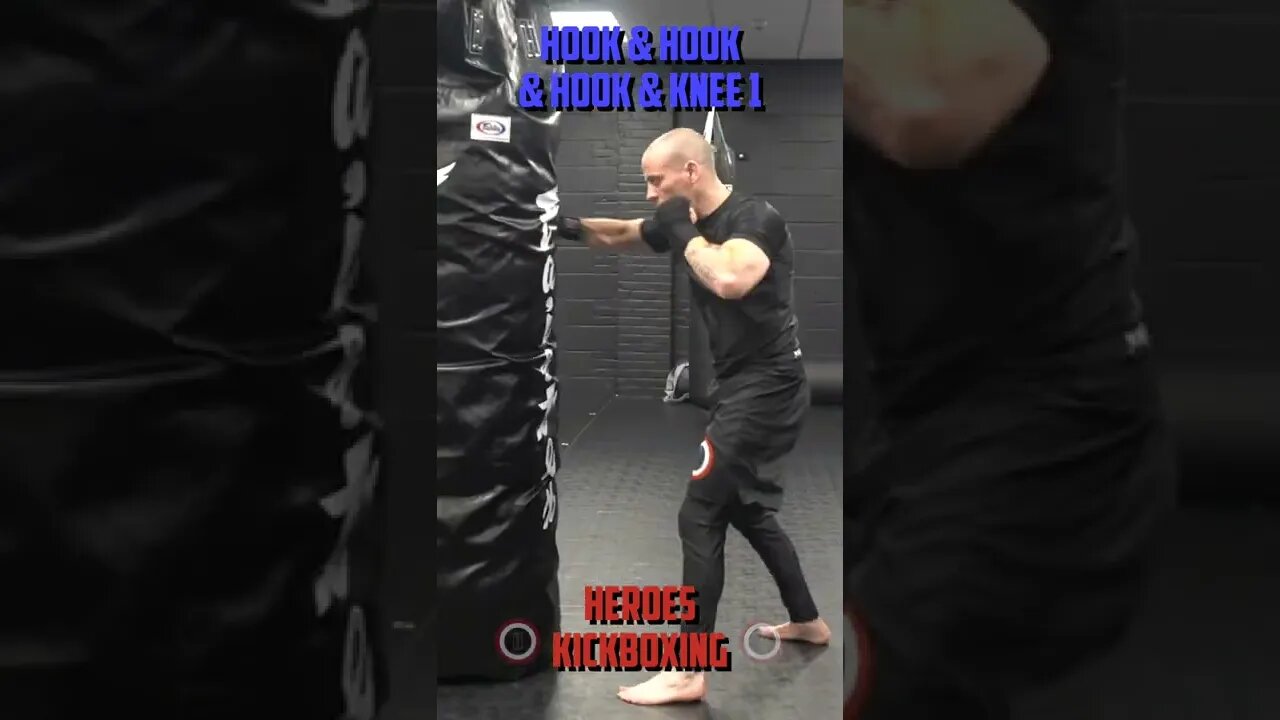 Heroes Training Center | Kickboxing & MMA "How To Double Up" Hook & Hook & Hook & Knee 1 BH #Shorts