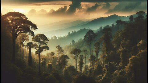 Mountaintop Rainforest Bliss: Wind & Relaxing Music