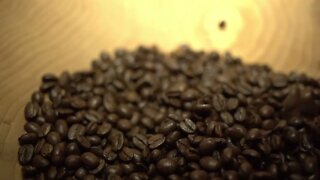 Beachfront B Roll Coffee Beans Wide Pour Free to Use HD Stock Video Footage